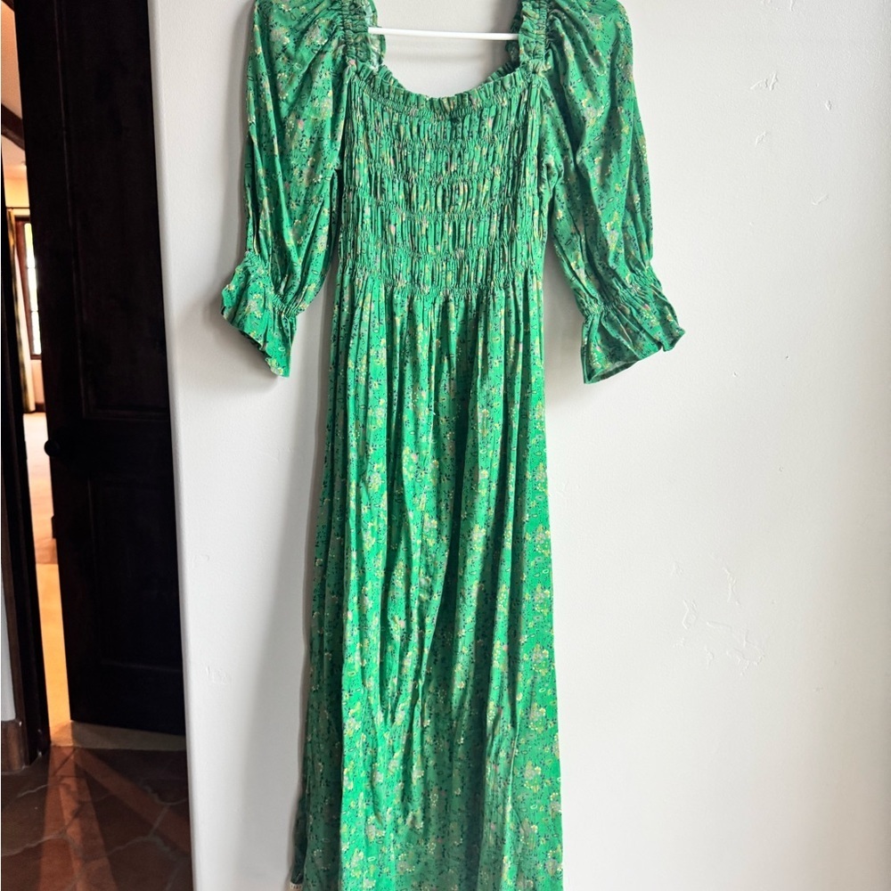 M.A.B.E Eddie Midi Floral Cottagecore Cotton Prairie Dress Coquette Euro Summer - Picture 9 of 10